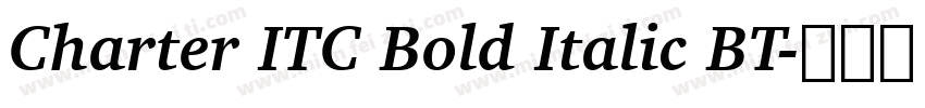 Charter ITC Bold Italic BT字体转换